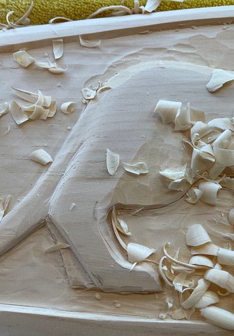 Panther/Rabbit smoking a pipe paddle - DmytriwSulptures